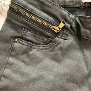 Black jeans with zippers
